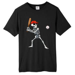 Baseball Skeleton Halloween Skeleton Playing Baseball Tall Fusion ChromaSoft Performance T-Shirt