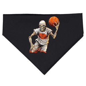 Basketball Skeleton Halloween ArtDunking Skeleton USA-Made Doggie Bandana