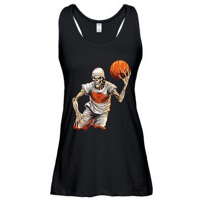 Basketball Skeleton Halloween ArtDunking Skeleton Ladies Essential Flowy Tank