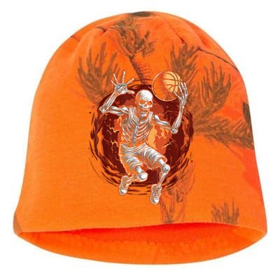 Basketball Skeleton Halloween ArtDunking Skeleton Kati - Camo Knit Beanie