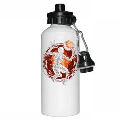 Basketball Skeleton Halloween ArtDunking Skeleton Aluminum Water Bottle 