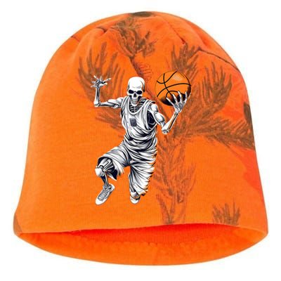 Basketball Skeleton Halloween ArtDunking Skeleton Kati - Camo Knit Beanie