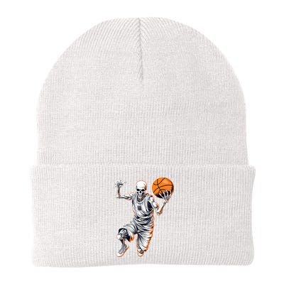 Basketball Skeleton Halloween ArtDunking Skeleton Knit Cap Winter Beanie