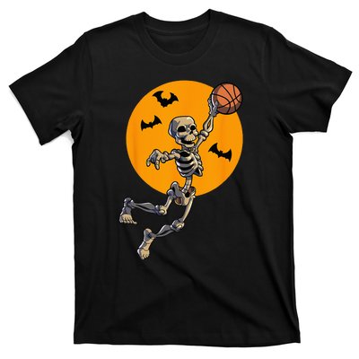 Basketball Skeleton Halloween Men Basketball Halloween T-Shirt