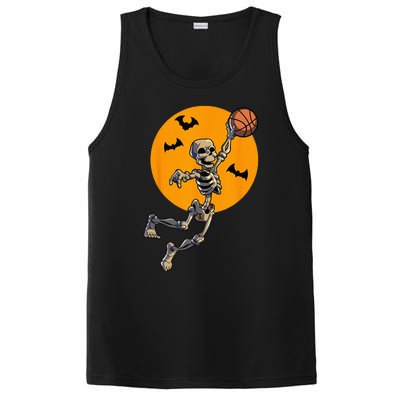 Basketball Skeleton Halloween Men Basketball Halloween PosiCharge Competitor Tank