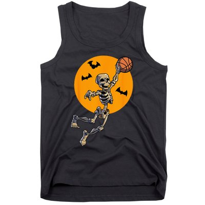 Basketball Skeleton Halloween Men Basketball Halloween Tank Top