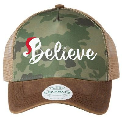 Believe Santa Hat Christmas Gift Legacy Tie Dye Trucker Hat