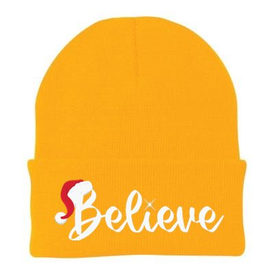 Believe Santa Hat Christmas Gift Knit Cap Winter Beanie