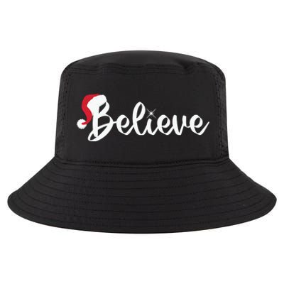 Believe Santa Hat Christmas Gift Cool Comfort Performance Bucket Hat