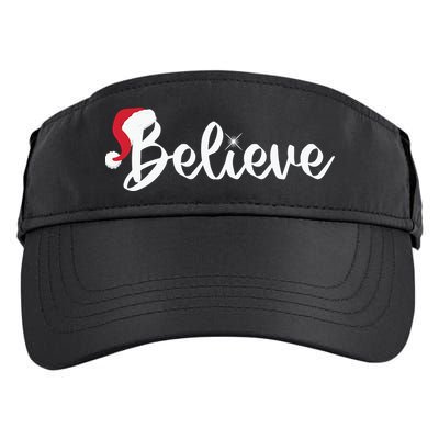 Believe Santa Hat Christmas Gift Adult Drive Performance Visor