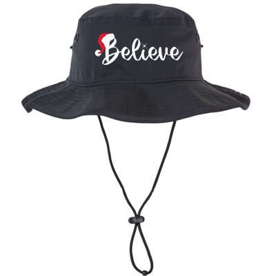 Believe Santa Hat Christmas Gift Legacy Cool Fit Booney Bucket Hat