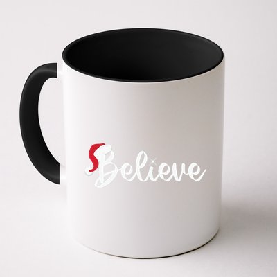 Believe Santa Hat Christmas Gift Mug