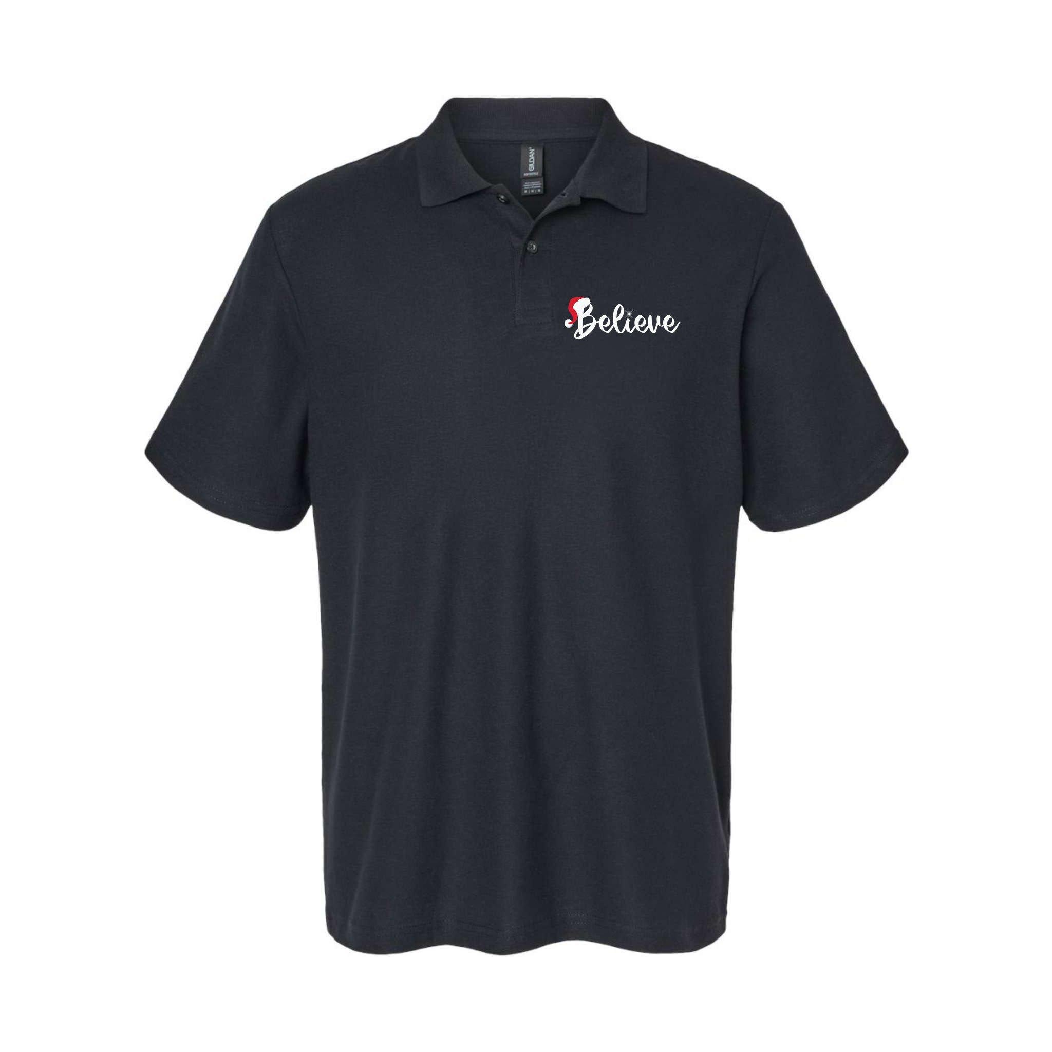 Believe Santa Hat Christmas Gift Polo