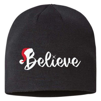 Believe Santa Hat Christmas Gift Sustainable Beanie