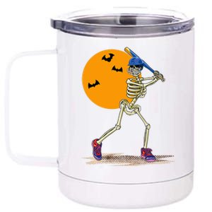 Baseball Skeleton Halloween Baseball Halloween 12 oz Stainless Steel Tumbler Cup