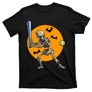 Baseball Skeleton Halloween Baseball Halloween T-Shirt