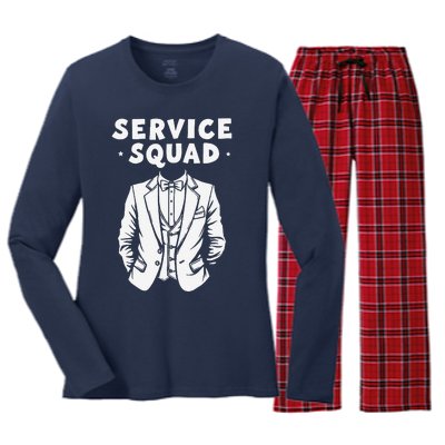 Butler Squad Household Estate Service Butler Women's Long Sleeve Flannel Pajama Set 