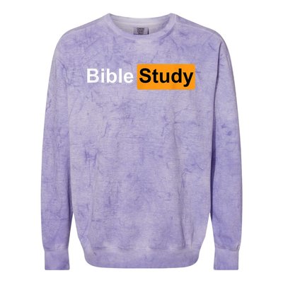 Bible Study Hub Logo Funny Sarcastic Adult Humor Colorblast Crewneck Sweatshirt