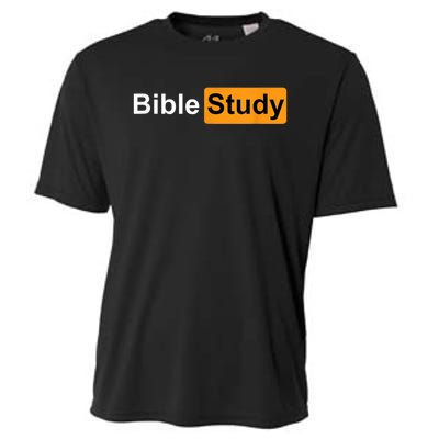 Bible Study Hub Logo Funny Sarcastic Adult Humor Cooling Performance Crew T-Shirt