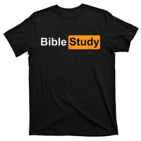 Bible Study Hub Logo Funny Sarcastic Adult Humor T-Shirt