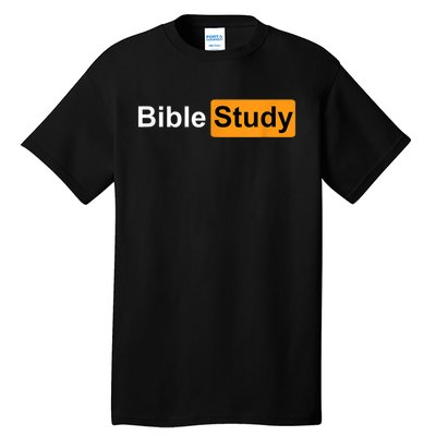 Bible Study Hub Logo Funny Sarcastic Adult Humor Tall T-Shirt