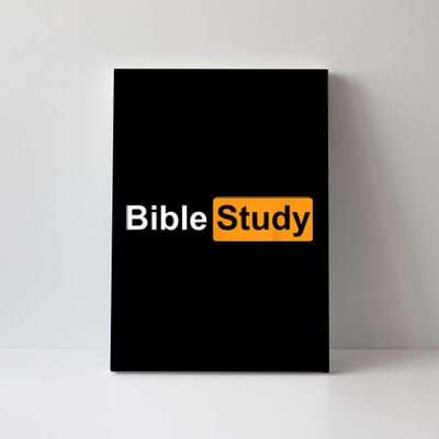 Bible Study Hub Logo Funny Sarcastic Adult Humor Canvas