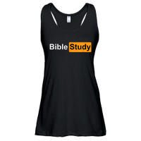 Bible Study Hub Logo Funny Sarcastic Adult Humor Ladies Essential Flowy Tank