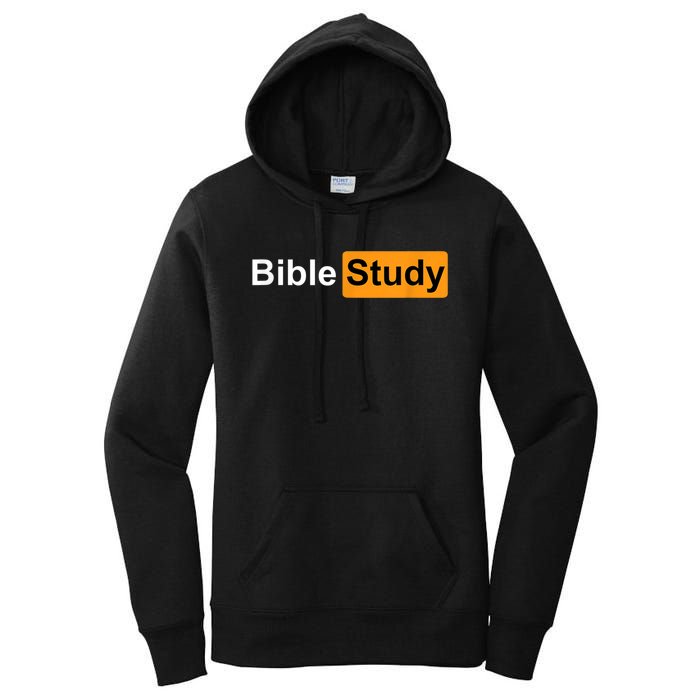 Bible Study Hub Logo Funny Sarcastic Adult Humor Women's Pullover Hoodie