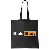 Bible Study Hub Logo Funny Sarcastic Adult Humor Tote Bag