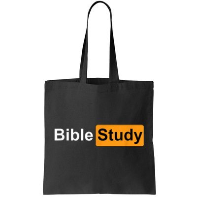 Bible Study Hub Logo Funny Sarcastic Adult Humor Tote Bag