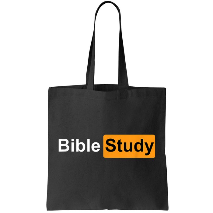 Bible Study Hub Logo Funny Sarcastic Adult Humor Tote Bag