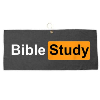 Bible Study Hub Logo Funny Sarcastic Adult Humor Large Microfiber Waffle Golf Towel