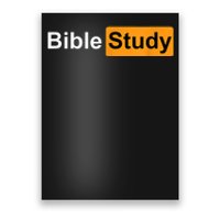 Bible Study Hub Logo Funny Sarcastic Adult Humor Poster