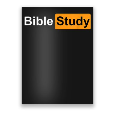 Bible Study Hub Logo Funny Sarcastic Adult Humor Poster