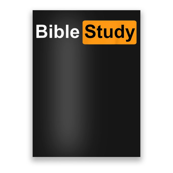 Bible Study Hub Logo Funny Sarcastic Adult Humor Poster