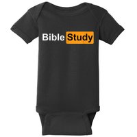 Bible Study Hub Logo Funny Sarcastic Adult Humor Baby Bodysuit