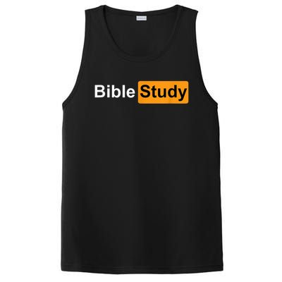 Bible Study Hub Logo Funny Sarcastic Adult Humor PosiCharge Competitor Tank