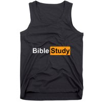 Bible Study Hub Logo Funny Sarcastic Adult Humor Tank Top