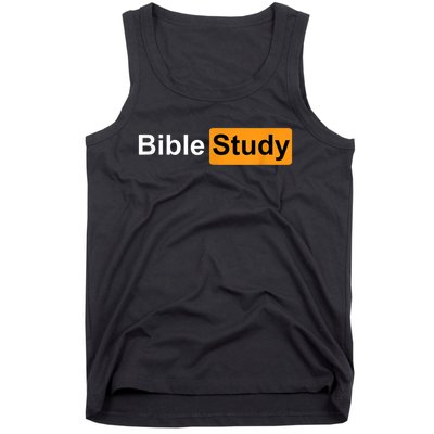 Bible Study Hub Logo Funny Sarcastic Adult Humor Tank Top