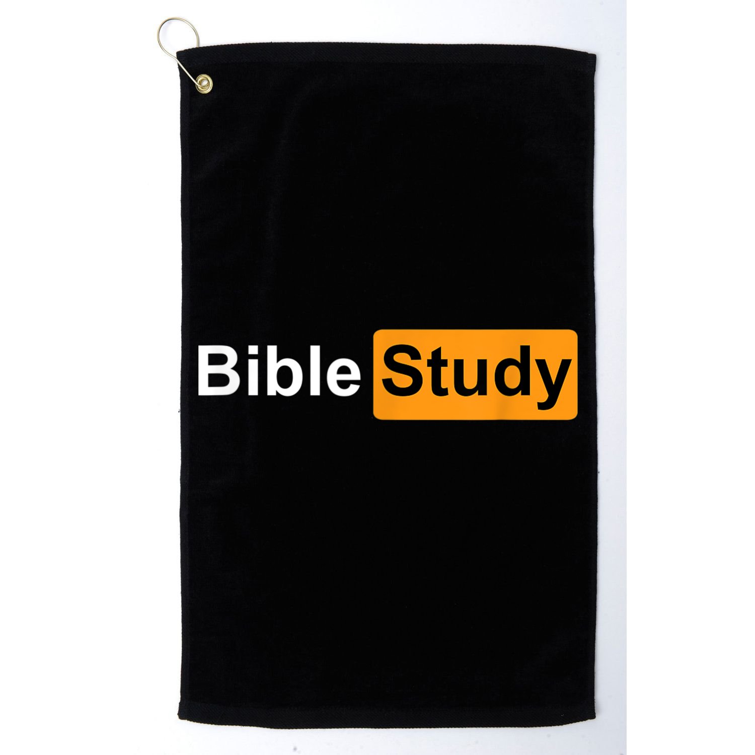 Bible Study Hub Logo Funny Sarcastic Adult Humor Golf Towel