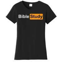 Bible Study Hub Logo Funny Sarcastic Adult Humor Women's T-Shirt