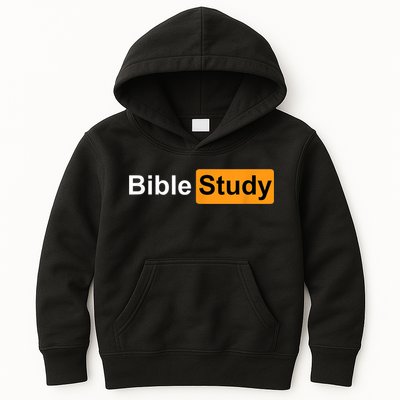 Bible Study Hub Logo Funny Sarcastic Adult Humor Kids Hoodie