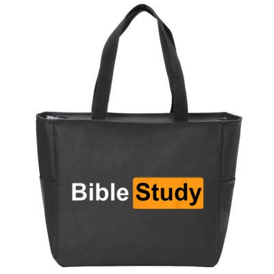 Bible Study Hub Logo Funny Sarcastic Adult Humor Zip Tote Bag