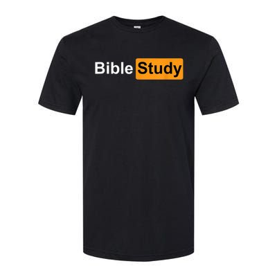 Bible Study Hub Logo Funny Sarcastic Adult Humor Softstyle CVC T-Shirt