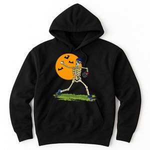 Baseball Skeleton Halloween Baseball Halloween Hoodie