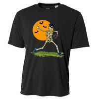 Baseball Skeleton Halloween Baseball Cooling Performance Crew T-Shirt