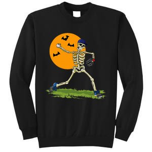 Baseball Skeleton Halloween Baseball Sweatshirt