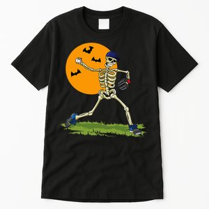 Baseball Skeleton Halloween Baseball Tall T-Shirt