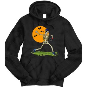 Baseball Skeleton Halloween Baseball Tie Dye Hoodie