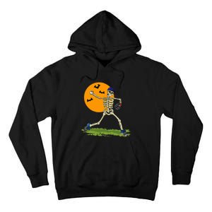 Baseball Skeleton Halloween Baseball Tall Hoodie